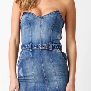 Denim Strapless Dress BRAND NEW NEVER WORN